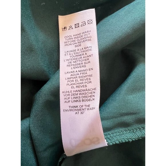 ASOS Sheath Dress 14 Green Cotton Lace Long Sleeve Washable Stretch NEW NWT - Picture 9 of 12